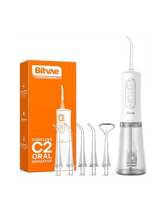 Bitvae Cordless C2 Oral Irrigator - Black / White | WhatHeWants SG